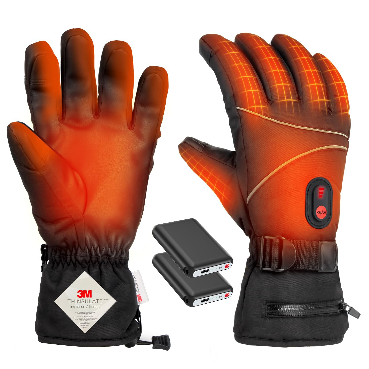 Amazon | 電熱グローブ 電熱手袋 【2025年新登場 16000mAhバッテリー